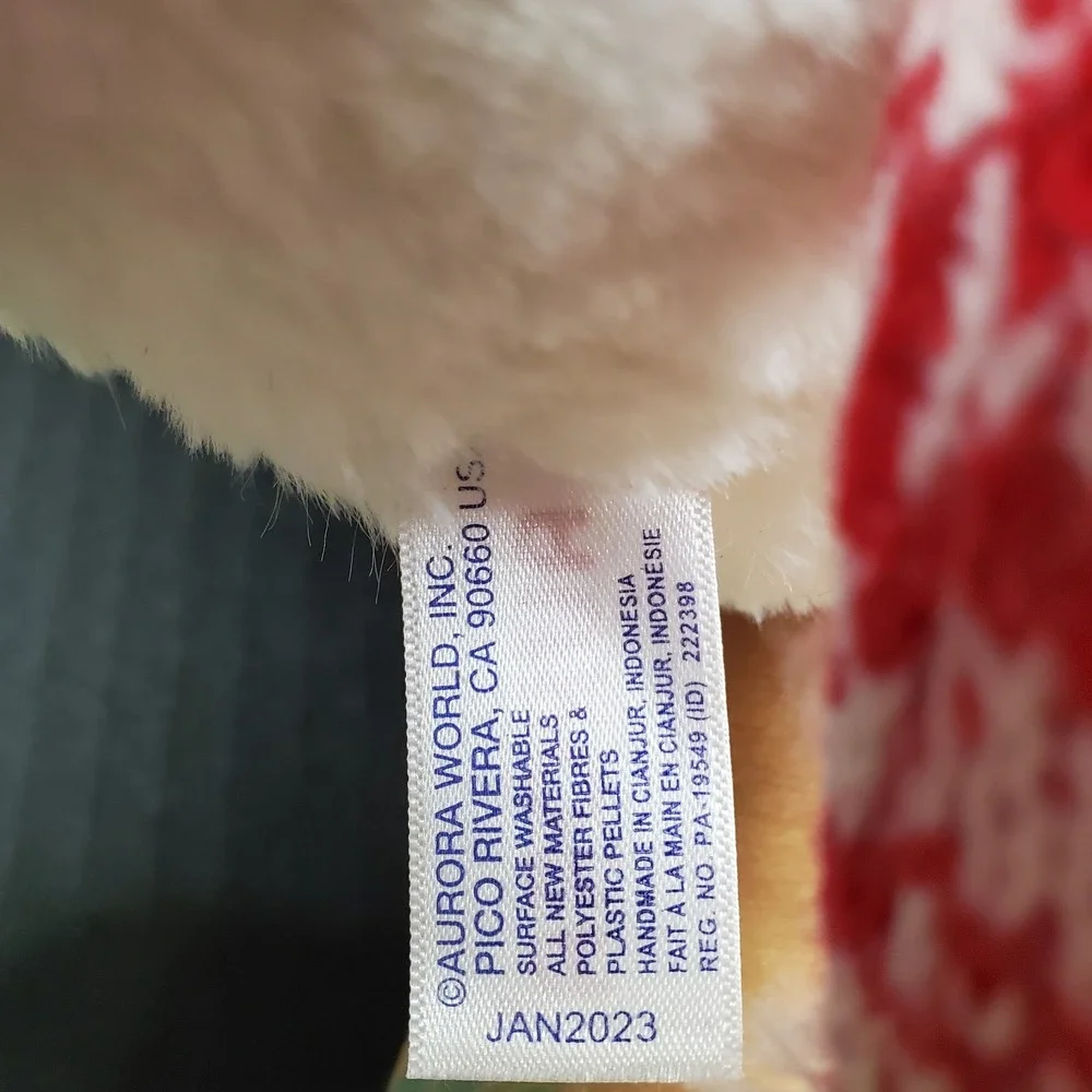 Aurora Snowball White Sloth Holiday Christmas Plush 14